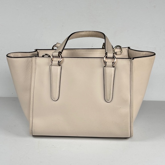 Coach Cream Beige Tea Rose Floral Studded Tote Bag shoulder bag - Picture 11 of 15